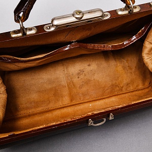 Старинная Дорожная Сумка - Саквояж, кожа, Западная Германия начало ХХ века.