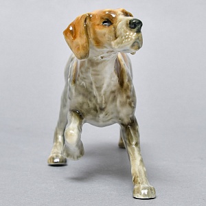 Коллекционная Фарфоровая статуэтка «Собака ПОЙНТЕР», Hutschenreuther Германия, середина ХХ века.