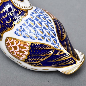 Коллекционное Пресс - Папье, Фарфоровая Статуэтка «СОВА», Royal Crown Derby, Англия, 80-е гг. 