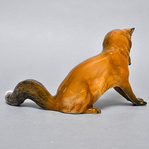 Коллекционная Фарфоровая статуэтка «Лиса на охоте», Rosenthal Германия, 1974 - 1982 годы. 