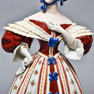 Коллекционная статуэтка «Модница в шляпке», Фарфор, SITZENDORF Германия, первая половина ХХ века.