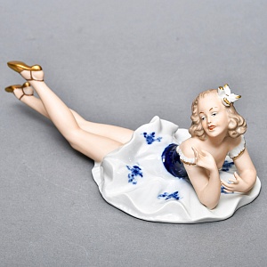 Коллекционная Фарфоровая статуэтка «Танцовщица - балерина», WALLENDORF Германия. 