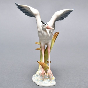 Коллекционная Фарфоровая Статуэтка «Птица - Взлетающая Цапля», Hutschenreuther, Германия -1970 год.