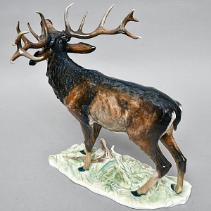 Редкость! Большая Фарфоровая статуэтка «ОЛЕНЬ», ROSENTHAL Германия, 1946 - 1949 годы. 