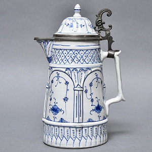 Антикварный Фарфоровый кувшин для пива, Bremer & Liebmann Германия, конец XIX - начало ХХ веков.