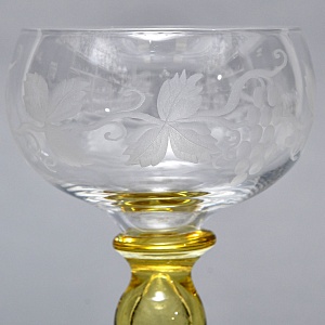 Антикварный Набор «Тет-а-Тет» Бокалы для Вина «MICADO VIGNE», Saint Louis. Франция, начало ХХ века. 