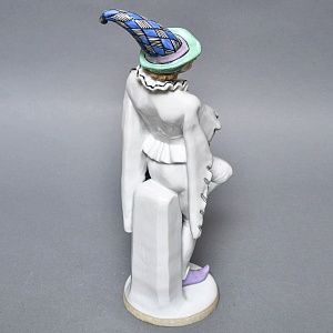 Антикварная Фарфоровая статуэтка Арт Деко «ШУТ», Karl Ens Германия, первая половина ХХ века. 