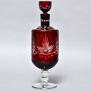 Набор Графин и Рюмки «Рубиновый Хрусталь», Tirgu-Mures Германия, 50 -е годы ХХ века.