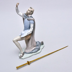 Коллекционная Фарфоровая статуэтка «Дон Кихот с копьем», Lladro Испания, 1984 - 1989 годы. 