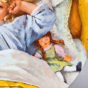 Коллекционная Фарфоровая Тарелка «День девочки Бекки. Пробуждение», RECO США - 1985 год. 