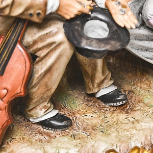 Коллекционная Фарфоровая статуэтка «Уличные Музыканты», SITZENDORF Германия. 