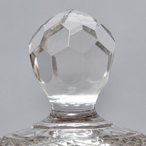 Винтажная Хрустальная Ваза с крышкой - Конфетница - Доза, Egermann, Богемия, Чехия 50-е гг. 