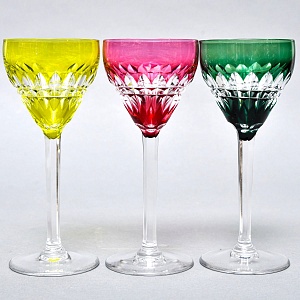 Бокалы для вина «Jardin Royal», Хрусталь Saint Louis. Франция, середина ХХ века.