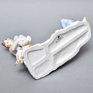 Большая Коллекционная Фарфоровая статуэтка «Бездельники», Россия ДФЗ Дулево. 