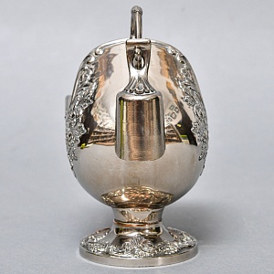 Винтажная Металлическая Сахарница с Совочком Silverplated, Италия.