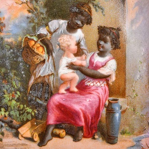 Антикварные Парные Фарфоровые Вазы «Счастливое детство», Франция, конец XIX - начало ХХ века. 