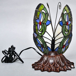 Электрическая Лампа - Светильник - Ночник «Бабочка Тиффани» Ар-Нуво, США конец ХХ века.. 