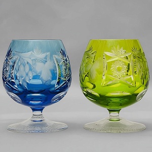 Полный Набор, все 8-мь Цветов, Бокалы для Коньяка, серия «Виноград» Хрусталь, NACHTMANN Германия.