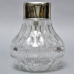 Винтажный Графин - Кувшин на 3.2 литра. Колба для льда, Хрусталь, Silverplated Германия. 