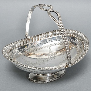 Винтажная Сухарница - Фруктовница, Металл Silverplate, Sheffield Англия, 60-е гг.