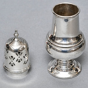 Металлическая Баночка - Емкость для сахарной пудры, Sheffield, Англия 50 гг.