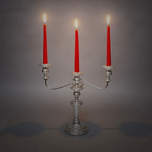 Старинный Канделябр - Подсвечник на Три Свечи, Silverplated SHEFFIELD Англия, начало ХХ века.