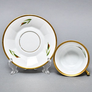 Антикварная Фарфоровая Чайная пара «Тюльпаны», ROSENTHAL Германия - 1926 год. 