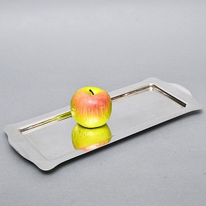 Винтажный Прямоугольный Металлический Поднос - Подставка, Silverplate Англия.