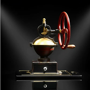 Большая Антикварная Чугунная Ручная Механическая Кофемолка ELMA, Франция начало ХХ века.