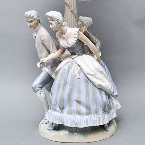  Большая Электрическая Лампа - Светильник «ТАНЕЦ», Фарфор Lladro Испания, 1971 - 1989 годы. 