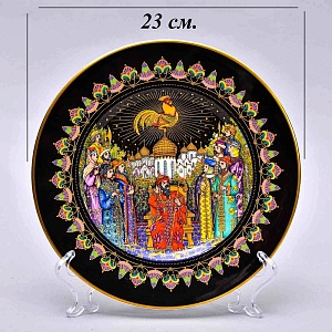 Коллекционная Тарелка «Золотой петушок» из серии «РУССКИЕ СКАЗКИ», Heinrich Villeroy&Boch Германия, 80-е годы ХХ века.
