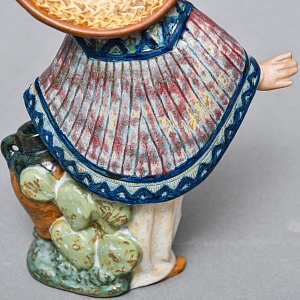 Коллекционная Фарфоровая статуэтка «Мексиканский мальчик в сомбреро», Lladro серия Грес, Испания.