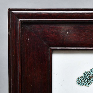 Большой Фарфоровый пласт - Картина - Панно «Семейная прогулка в саду», Китай, середина ХХ века. 