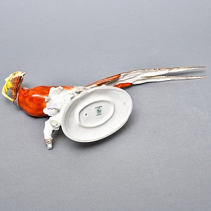 Коллекционная Фарфоровая статуэтка Птица - «Золотой Фазан», Hutschenreuther Германия, 60-е гг.