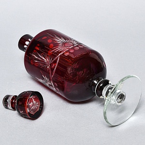 Набор Графин и Рюмки «Рубиновый Хрусталь», Tirgu-Mures Германия, 50 -е годы ХХ века.