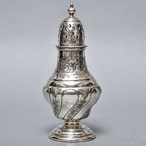 Баночка - Емкость для сахарной пудры, металл Sheffield, Англия середина ХХ века.