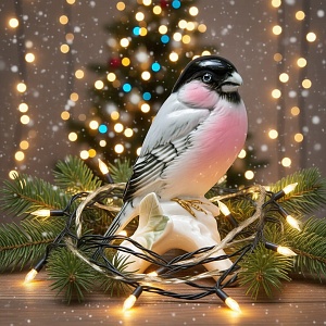 Редкость! Фарфоровая статуэтка «Снегирь», Karl Ens  Германия, 50-е годы ХХ века.