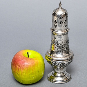 Винтажная Баночка - Емкость для сахарной пудры, металл Sheffield, Англия 50 гг. 