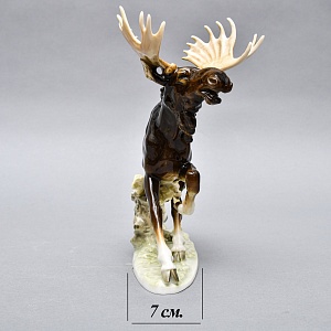 Коллекционная Фарфоровая статуэтка «Охота. Бегущий лось», Hutschenreuther Германия.