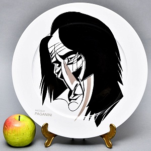 Большое Авторское Настенное Блюдо - Тарелка «Niccolò Paganini», Rosenthal Studio Line, Германия -2000 год. 