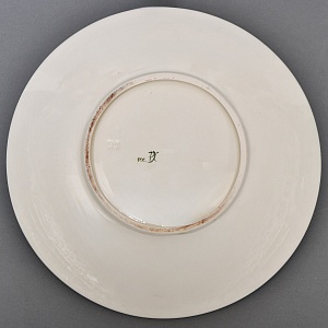 Большое Настенное Авторское Блюдо «Волки», Фаянс роспись, Конаково Россия.