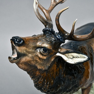 Редкость! Большая Фарфоровая статуэтка «ОЛЕНЬ», ROSENTHAL Германия, 1946 - 1949 годы. 