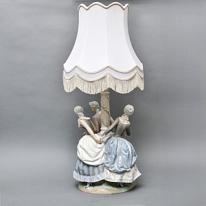  Большая Электрическая Лампа - Светильник «ТАНЕЦ», Фарфор Lladro Испания, 1971 - 1989 годы. 