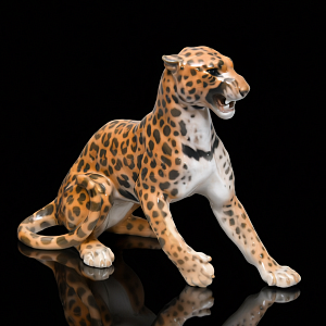 Коллекционная Фарфоровая статуэтка «ЯГУАР», Bing&Grøndahl Дания - середина ХХ века.