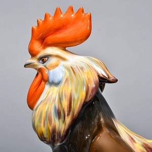 Коллекционная Фарфоровая статуэтка «Бойцовый Петух», ROSENTHAL Германия, середина ХХ века. 