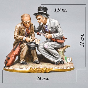 Коллекционная Фарфоровая статуэтка «Уличные Музыканты», SITZENDORF Германия. 