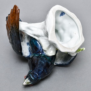 Антикварная Коллекционная Фарфоровая статуэтка «Птица - ГЛУХАРЬ», Hochst Германия начало ХХ века.