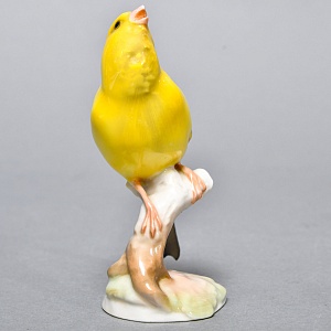 Коллекционная Фарфоровая статуэтка «Птица. Канарейка», Hutschenreuther Германия, середина ХХ века.