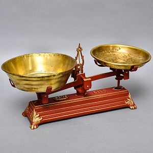 Антикварные Чугунные Бытовые Кухонные Весы на 10 кг. Франция начало ХХ века! 