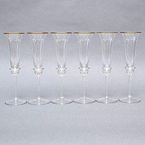 Коллекционный Авторский Набор Хрустальных Фужеров для Шампанского «ПИРУЭТ», PEILL und PITZLER Германия, 60 -е годы ХХ века.